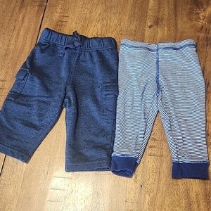 2 PAIR SZ 9 MONTH PANTS